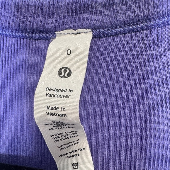 Lululemon Modal Wrap Romper 4" Indigo - Picture 10 of 11